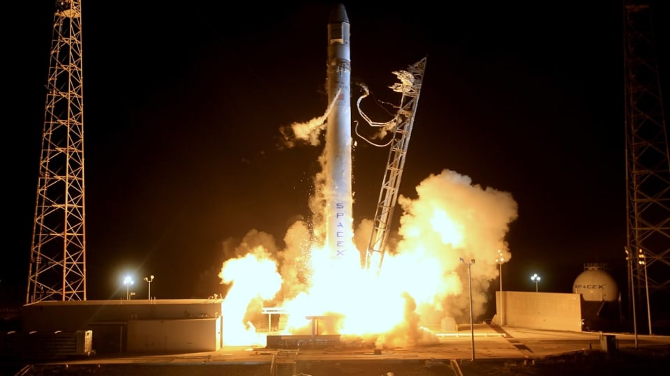 Start rakety Space X Falcon, foto: Space X